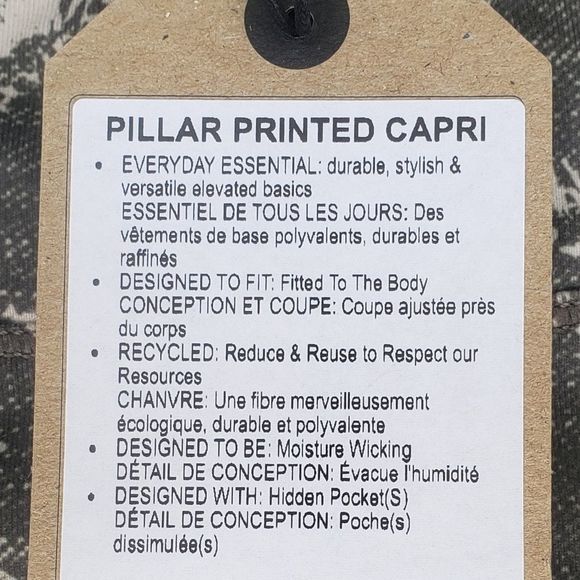 NWT Prana Pants New Pillar Printed Capri Leggings XS - Picture 6 of 8